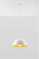 Lampy sufitowe - Sollux Lighting Lampa Wisząca Sufitowa OKTAVIA Biało Metal Złota Środek ZWIS SL.0534 - miniaturka - grafika 1