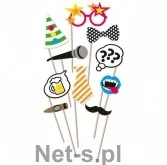 AMSCAN Zestaw Party Fotobudka On 10 elementów 9900921 - Wyposażenie pokoiku dziecięcego - miniaturka - grafika 2