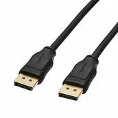 Adaptery i przejściówki - AmazonBasics AmazonBasics Q78I_1 Kabel Połączeniowy DisplayPort na DisplayPort 1,8 m Czarny DP1.2-6FT-1P - miniaturka - grafika 1