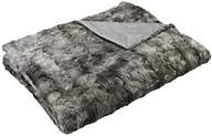 Narzuty - AmazonBasics narzuta ze sztucznego futra, 150 x 200 cm, szary, 150 x 200 cm TEX-faux_fur_blanket_grey - miniaturka - grafika 1