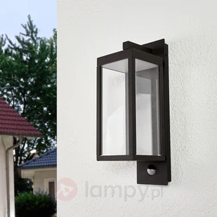 LAMPENWELT.COM Kinkiet zewnętrzny LED Ferdinand z czujnikiem - Lampy ogrodowe - miniaturka - grafika 2