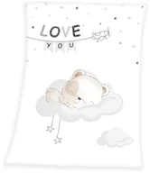 Koce i narzuty dla dzieci - Herding Koc dziecięcy Sleeping Little Bear, 75 x 100 cm - miniaturka - grafika 1