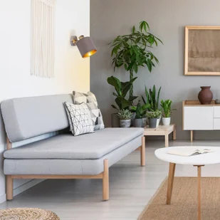 Näve Lampa sufitowa Maron 1-pkt. tkanina, brązowa/złota - Lampy sufitowe - miniaturka - grafika 4