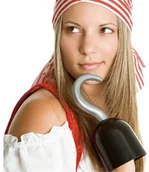 Dodatki do strojów karnawałowych - GU Piracki hak - 1 szt. GU16321 - miniaturka - grafika 1