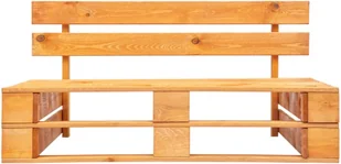 vidaXL Ogrodowa ławka z palet, drewno FSC, miodowy brąz - Ławki ogrodowe - miniaturka - grafika 2