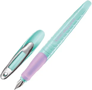 Herlitz my.pen 10999753 pióro wieczne dla dziecka, stalówka M, miętowo-fioletowe, dołączony nabój 10999753 - Pióra wieczne - miniaturka - grafika 2