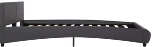 vidaXL Rama łóżka z LED, szara, sztuczna skóra, 160 x 200 cm - Łóżka - miniaturka - grafika 5