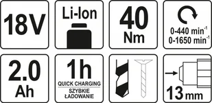 YATO YT-82780 - Wiertarko-wkrętarki akumulatorowe - miniaturka - grafika 12