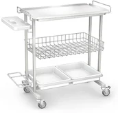 Meble i wyposażenie gabinetów medycznych - Ztm Tech-med C-04/B1-ST wózek oddziałowy szpitalny C-03-BKQ-66-ST-W - miniaturka - grafika 1