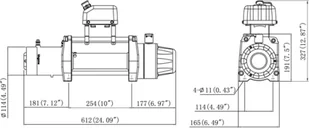 Kingone 818 Wyciągarka TDS-12.0H 12000 lbs [5443kg] z liną syntetyczną 12V lina 10mm 28m w oplocie 10400 kg +hak) 81877884 77884-uniw - Wciągarki - miniaturka - grafika 4