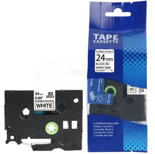 Brother strefadrukarek.pl Taśma TZe-NFX251 nylon mocny klej 24mm x 5m biała czarny nadruk - zamiennik | OSZCZĘDZAJ DO 80% - ZADZWOŃ! PROMOCJA! TZe-NFX251 - Etykiety do drukarek - miniaturka - grafika 2