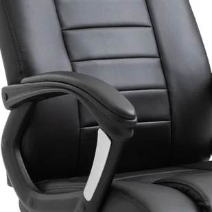 Fotel biurowy, krzesło biurowe vidaXL Krzesło biurowe, czarne, sztuczna skóra - Fotele i krzesła biurowe - miniaturka - grafika 8