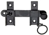 Zawiasy, okucia i inne akcesoria - GAH-Alberts GAH Alberts 307653 narzuta na ładowanie udarowej z płytką blokada obudowa, długość całkowita: 130 MM, szer. x wys. 25 X 55 MM, lakierowany na czarno - miniaturka - grafika 1