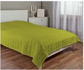 Narzuty - Dekoria Narzuta pikowana w kratę limonka 100 x 160cm Etna - miniaturka - grafika 1