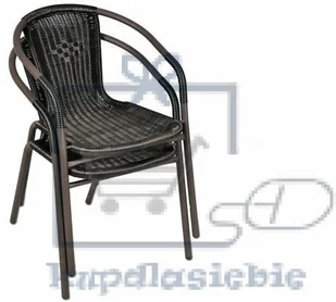 Garthen Zestaw mebli ogrodowych, 4 krzesła, szklany stół - Meble ogrodowe - miniaturka - grafika 9