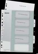 Przekładki do segregatorów - Leitz Przekładki plastikowe do nadruku tekstu na kartę, WOW, 15, biało-czarne 12130000 - miniaturka - grafika 1