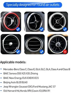 Baseus Future Gravity | Uchwyt samochodowy na okrągłą kratkę nawiewu do telefonu 4-6.5'' | niebieski SUYL-BWL03 - Uchwyty samochodowe do telefonów - miniaturka - grafika 8