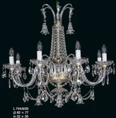 Lampy sufitowe - Elita bohemia Żyrandol kryształowy 8-ramienny - Bohemia L 744/8/02 - miniaturka - grafika 1