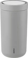 Kubki termiczne - Stelton Kubek termiczny To-Go Click 200 ml matowy jasnoszary z podwójnej stali 675-13 - miniaturka - grafika 1