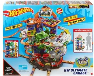 Mattel City. GJL14 Mega garaż T-Rexa + 2 samochodziki - Tory, garaże, parkingi - miniaturka - grafika 11