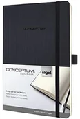 Kalendarze - Sigel Conceptum notatnik formatu A5, czarny CO321 - miniaturka - grafika 1