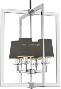 EVO LAMPA wisząca EVO P04021WH abażurowa OPRAWA metalowy ZWIS ramki chrom EVO P04021WH - Lampy sufitowe - miniaturka - grafika 3