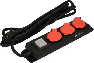 Yato Listwa zasilająca  H07RN-F 3 gniazd 3 m czarna YT-81240 YT-81240 - Listwy zasilające - miniaturka - grafika 3