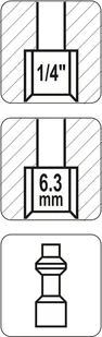 YATO Złącze, gwint wewnętrzny 1/4'' / YT-2403 / YT-2403 - Akcesoria pneumatyczne - miniaturka - grafika 3