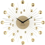 Zegary - Karlsson Zegar ścienny Sunburst Crystal gold by KA4860GD - miniaturka - grafika 1