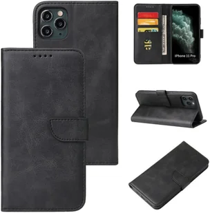Hurtel Futerał etui portfel z klapką do iPhone 11 Pro Max czarny - Etui i futerały do telefonów - miniaturka - grafika 6