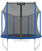 Trampoliny - Ultrasport Trampolina ogrodowa, trampolina dziecięca, zestaw z trampoliną zawierający matę do skakania, siatkę ochronną, wyściełane słupki do siatki i osłonę krawędzi , niebieski, 244 cm 331300000262 (331300000225) - miniaturka - grafika 1