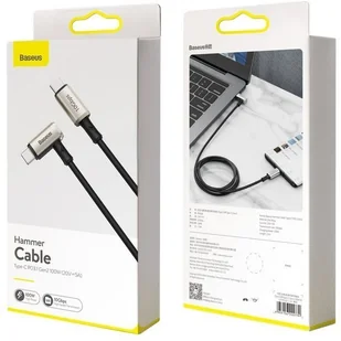 Baseus Kabel USB  Baseus Kątowy Kabel Usb Typ C Usb Typ C Vooc Quick Charge Power Delivery 100 W 5 A 1,5 M Usb 3.2 Gen 2 4K@60 Hz Czarny Catpn-01 CATPN-01 - Kable komputerowe i do monitorów - miniaturka - grafika 23