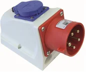 Osprzęt siłowy - PCE Gniazdo siłowe zasilające Combi CEE+230V z bolcem 16A 400V 3P+Z+N połączone - miniaturka - grafika 1