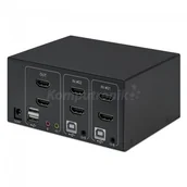 Przełączniki KVM - Manhattan Przełącznik KVM 2/1 HDMI USB 4K 30Hz | 153522 - miniaturka - grafika 1