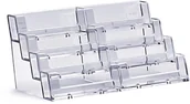 Akcesoria do reklamy - Stojak na wizytówki 8 kaskadowych kieszeni plexi odlewany 8BC93 - miniaturka - grafika 1