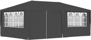 vidaXL Namiot imprezowy ze ściankami, 4x6 m, antracytowy, 90 g/m 48537 - Pawilony ogrodowe - miniaturka - grafika 10