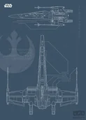 Wyposażenie pokoiku dziecięcego - Obraz Komar Star Wars Blueprint X-Wing WB179 WB179 - miniaturka - grafika 1