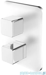 Omnires Parma zestaw podtynkowy natryskowy chrom/biały SYSPM17ACRB | - Baterie podtynkowe - miniaturka - grafika 4