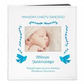 Albumy fotograficzne - NA Murrano Album z Okienkiem Prezent Chrzest Nadruk Gołąbki ALB-BO-BK-UV-023 - miniaturka - grafika 1