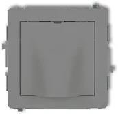 Wyłączniki światła i elektryczne - Karlik Deco szary mat wypust kablowy 27DWPK 27DWPK - miniaturka - grafika 1