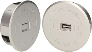 Orno Bezprzewodowa ładowarka indukcyjna z dodatkowym portem USB srebrna OR-AE-1367/G - Ładowarki do telefonów - miniaturka - grafika 3