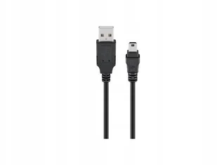 Wentronic wtykiem mini 5 pinowe złącze na przewód USB (A-B) 3 m, 1 szt., czarny 4040849507687 - Kable komputerowe i do monitorów - miniaturka - grafika 2