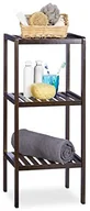 Półki łazienkowe - Relaxdays Regał łazienkowy bambus, 3 półki, drewniany regał regał, regał stojący regał, bambus, kuchnia,  HBT 80 x 34,5 x 33 cm, brązowy 10020914 - miniaturka - grafika 1