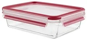Pojemniki kuchenne - Tefal Master Seal pojemnik na żywność, kwadratowe, ze szkła do przechowywania żywności, przezroczysty/czerwony K3010812 - miniaturka - grafika 1