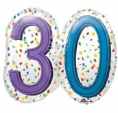 Balony i akcesoria - Amscan Balon foliowy Tęczowa 30tka 63 x 55 cm 1 szt 3444401 - miniaturka - grafika 1