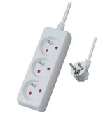 Listwy zasilające - Elektro Przedłużacz 3G 3m Z/U 16A biały ELEKTRO PRW033 - miniaturka - grafika 1