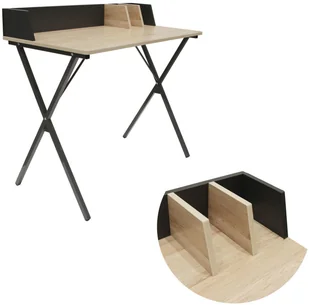 Intesi Biurko Brico czarne naturalne - Biurka - miniaturka - grafika 10