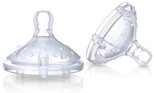 Nuby Zastępczy smoczek wolny przepływ 0m+ 2 szt 0015NU - Smoczki do butelek - miniaturka - grafika 2