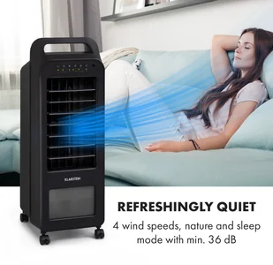 Klarstein Klarstein Cooler Rush, wentylator/chłodnica powietrza, 5,5 l, 45 W, pilot, 5 x pakiet lodowy ACO4-CoolerRushB - Klimatory - miniaturka - grafika 6