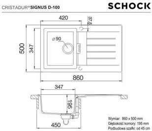 Schock SIGNUS D-100 Silverstone - Zlewozmywaki - miniaturka - grafika 3